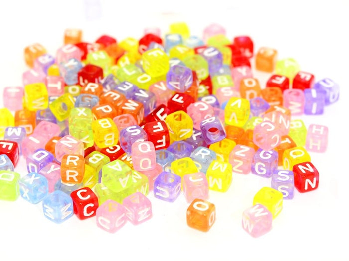 Achat 200 perles alphabet - cube