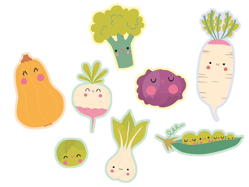 Achat Ma pochette de 50 grandes gommettes - Les légumes