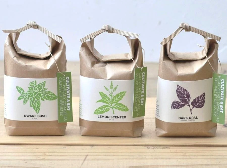 Achat Kit "Cultivez et mangez" - basilic nain - Petit sac japonais pour faire pousser une plante