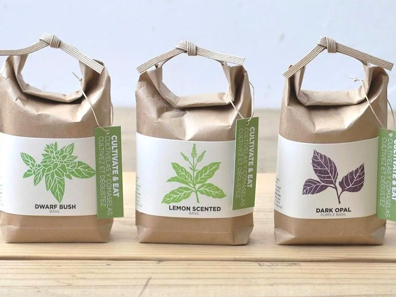 Achat Kit "Cultivez et mangez" - basilic mauve dark opal  - Petit sac japonais pour faire pousser une plante