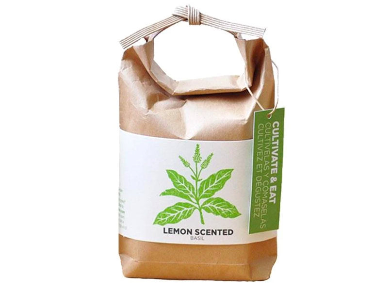 Achat Kit "Cultivez et mangez" - basilic citron  - Petit sac japonais pour faire pousser une plante