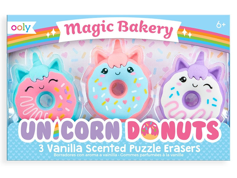 Achat 3 gommes licornes donuts