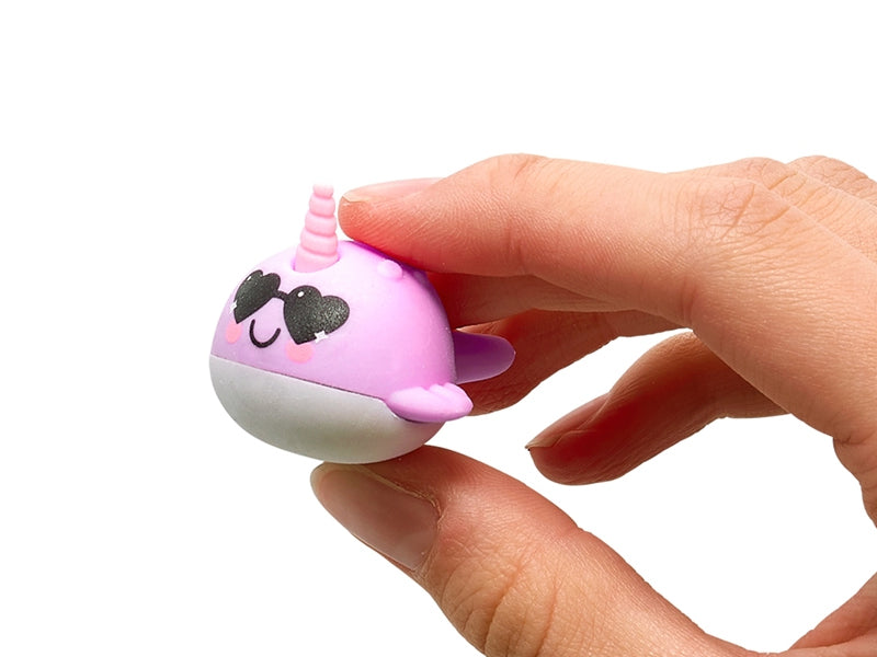 achat 3 gommes licornes en forme de Narval - baleine licorne