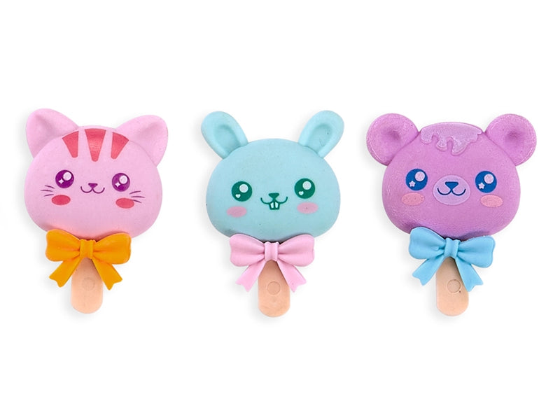Achat 3 gommes sucettes chatons mignons