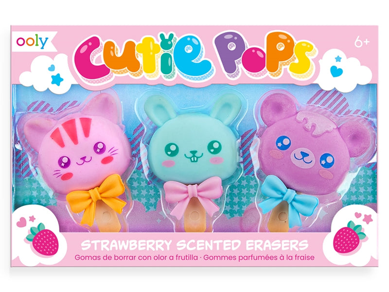 achat 3 gommes sucettes chatons mignons