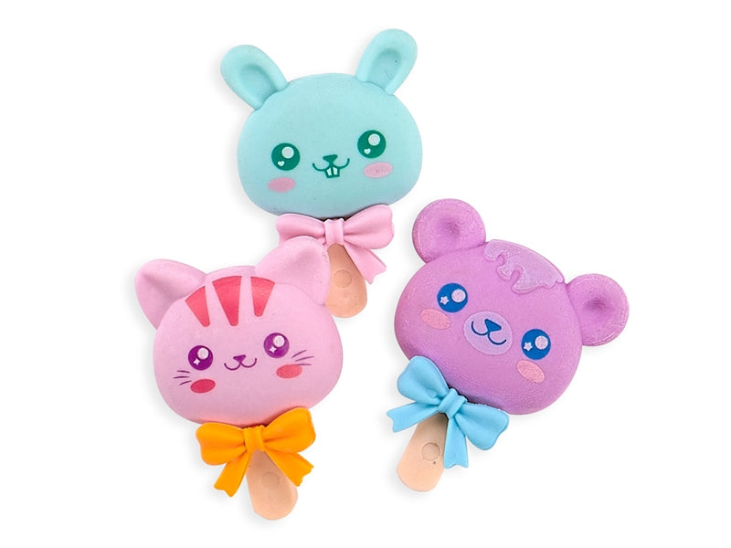 achat 3 gommes sucettes chatons mignons