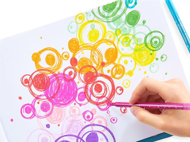achat 15 feutres métalliques à paillettes - rainbow sparkle glitter markers