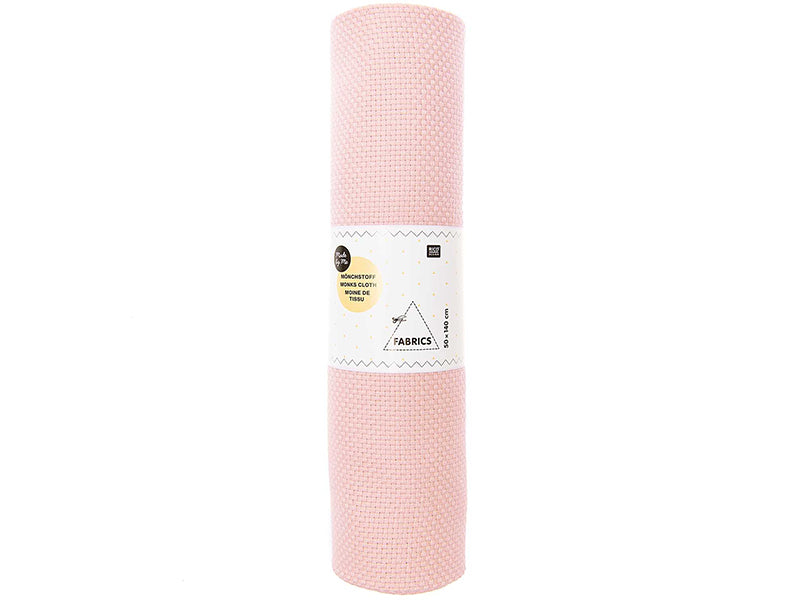 Achat Coupon de toile de moine pour punch needle - 50 x 140 cm - vieux rose
