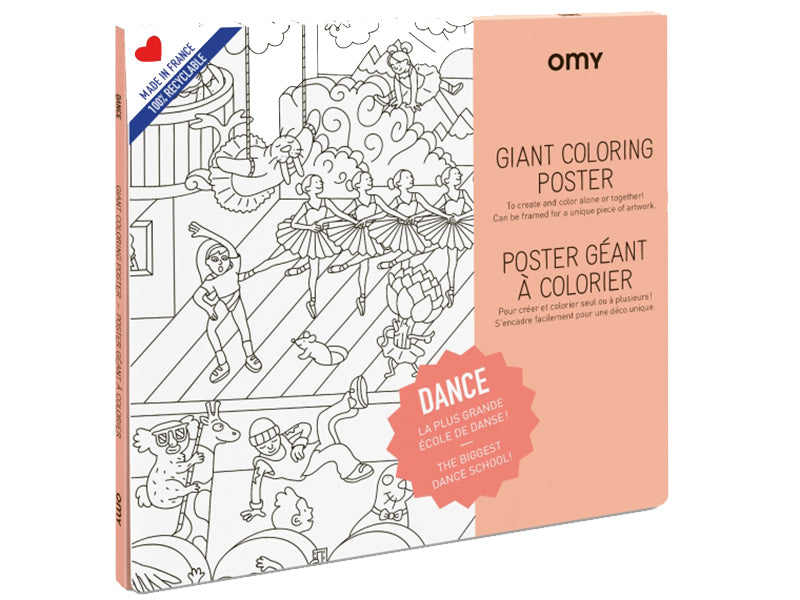 Achat Poster géant en papier à colorier - DANCE - OMY