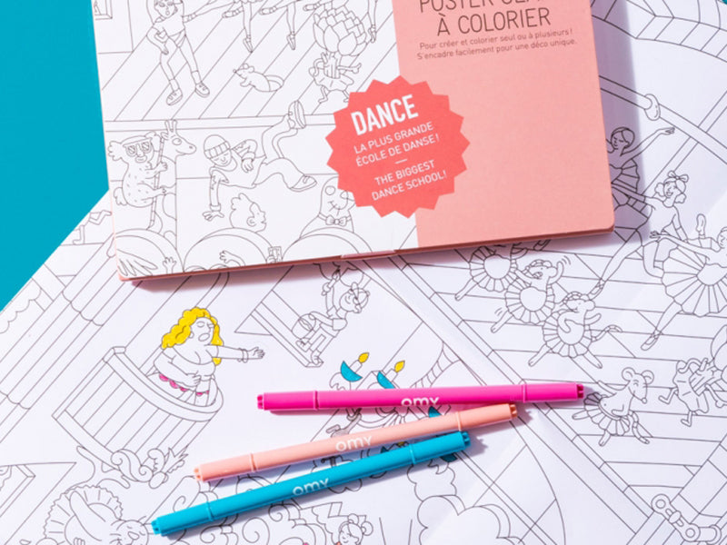achat Poster géant en papier à colorier - DANCE - OMY