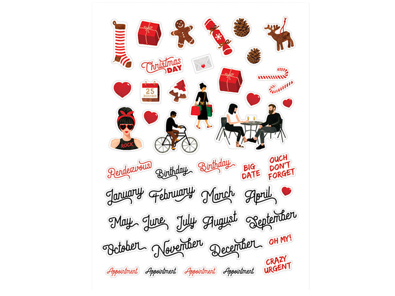achat Set de 3 planches de stickers :  végétal, pink mood et rouge passion - ATWS