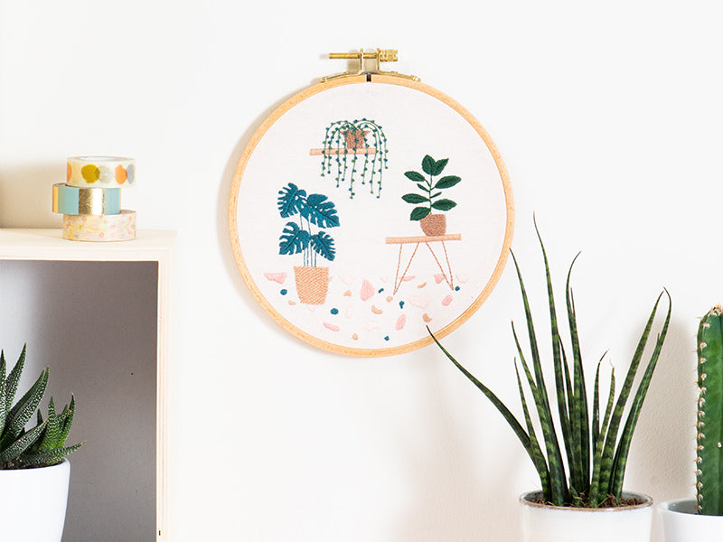 achat Kit de broderie traditionnelle - botanique par Slow evenings