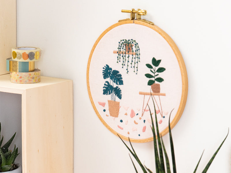 achat Kit de broderie traditionnelle - botanique par Slow evenings