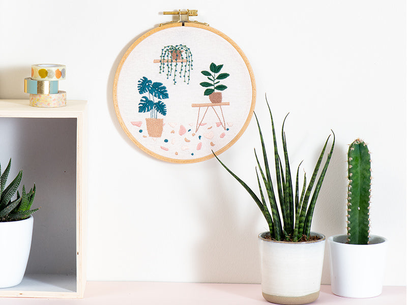 achat Kit de broderie traditionnelle - botanique par Slow evenings