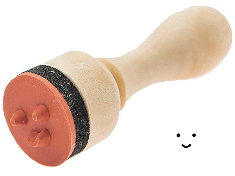 Achat Mini tampon en bois - sourire