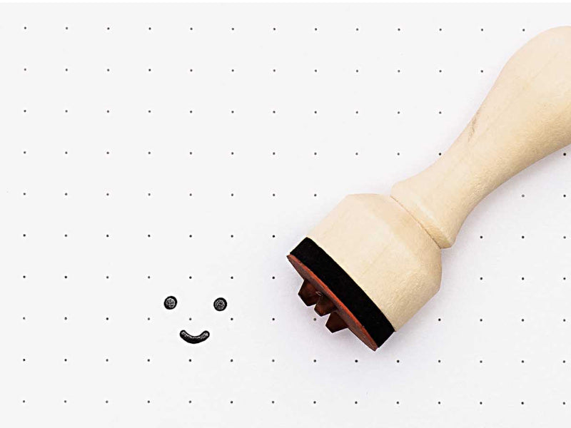 Achat Mini tampon en bois - sourire