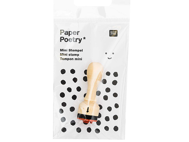 achat Mini tampon en bois - sourire