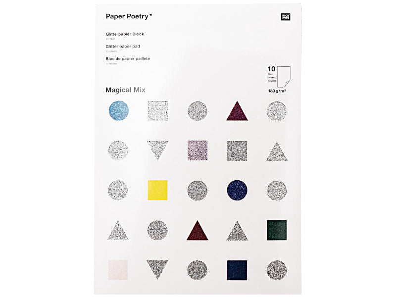 Achat Bloc de papier à paillettes A4 - couleurs vives