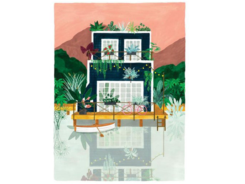 Achat Affiche aquarelle - Cabine - 29,7 x 39,7 cm - ATWS
