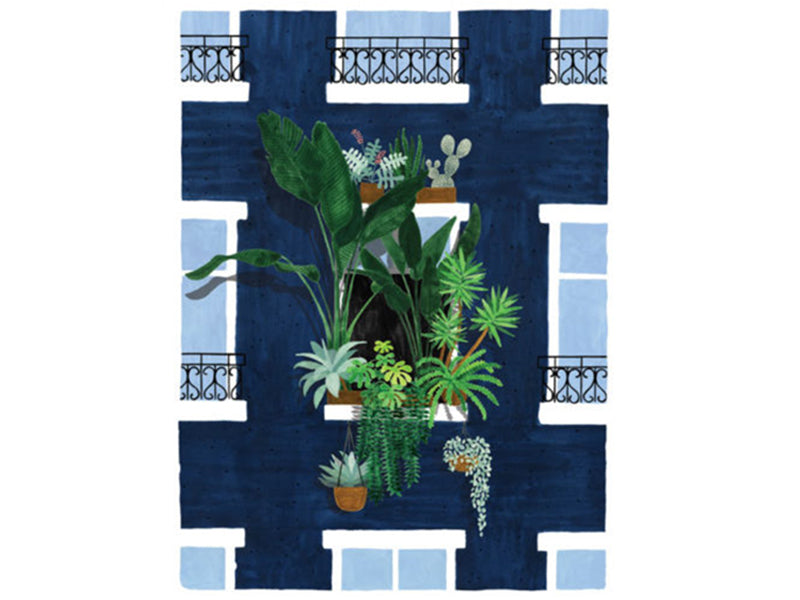 Achat Affiche aquarelle - Mon joli balcon - 29,7 x 39,7 cm - ATWS