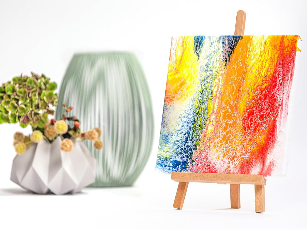 Achat Chevalet trépied de table en bois 43 cm pour peinture au numéro