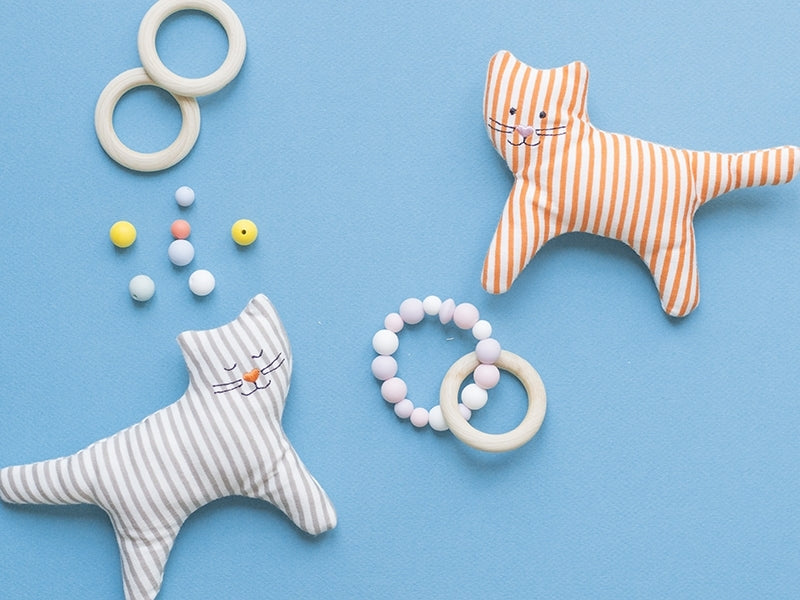 achat Lot de 5 perles rondes de 12 mm en silicone - Terracotta