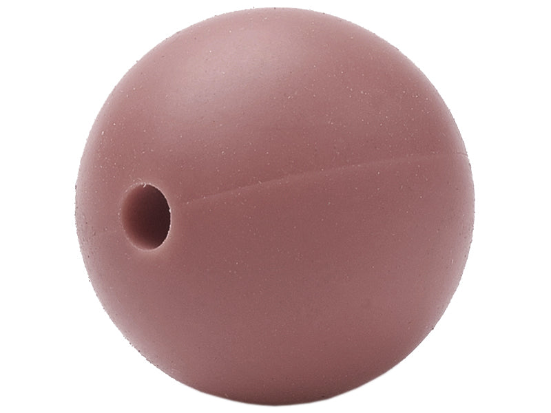 Achat Lot de 5 perles rondes de 12 mm en silicone - Terracotta