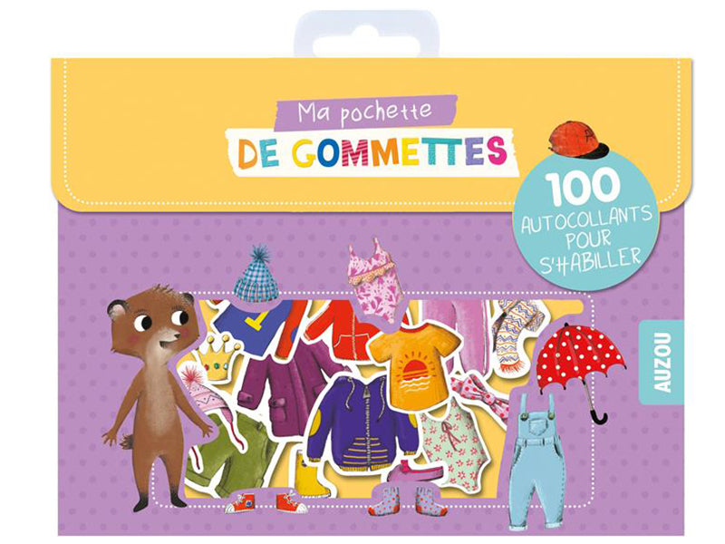 Achat Pochette de gommettes - 100 autocollants pour s'habiller