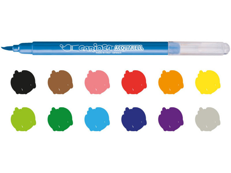 Achat Feutres Aquarell - 12 couleurs - Carioca