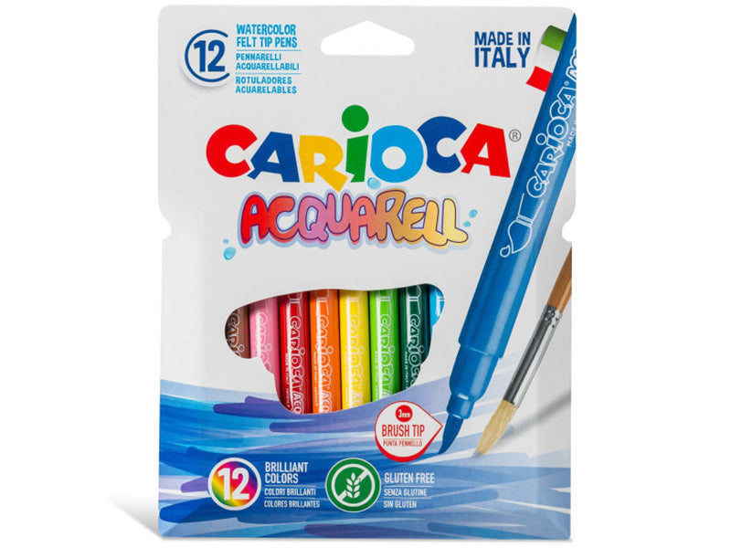 Achat Feutres Aquarell - 12 couleurs - Carioca