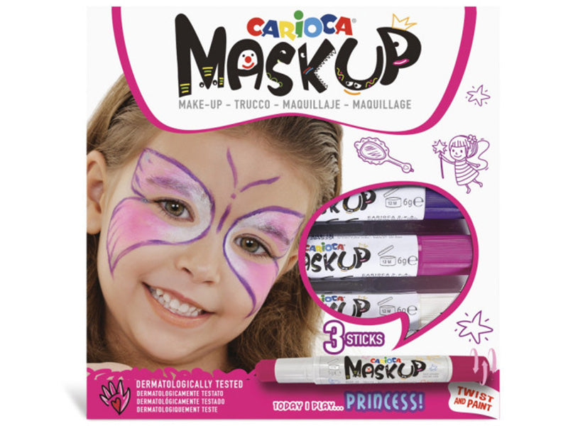 Achat 3 sticks de peinture sur visage - Maskup Princesse - Carioca