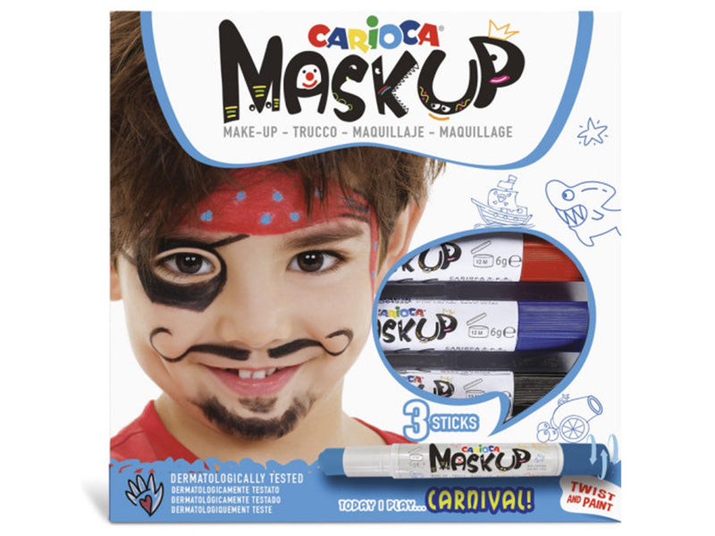 Achat 3 sticks de peinture sur visage - Maskup Carnaval - Carioca
