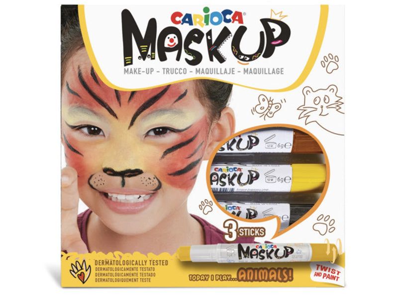 Achat 3 sticks de peinture sur visage - Maskup Animaux - Carioca