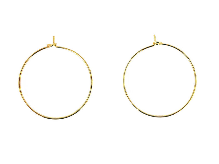 Achat Paire de boucles d'oreilles créoles 25 mm - Doré