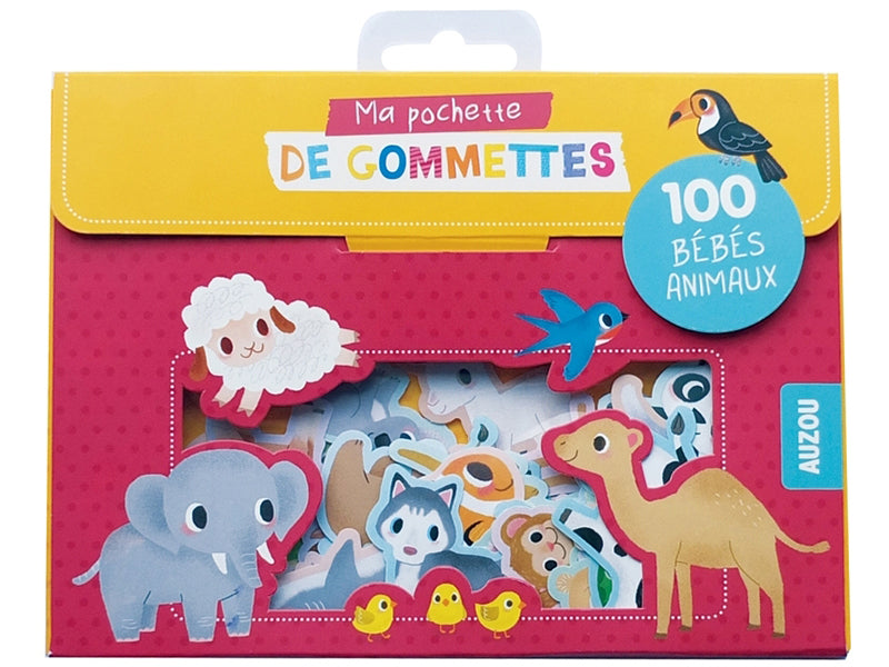 Achat Pochette de 100 gommettes - Les bébés animaux