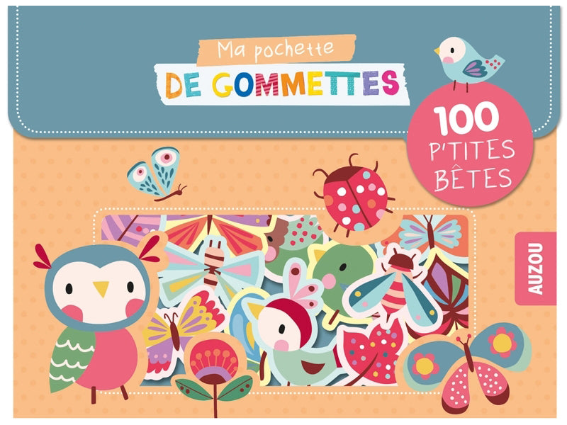 Achat Pochette de 100 gommettes - P'tites bêtes