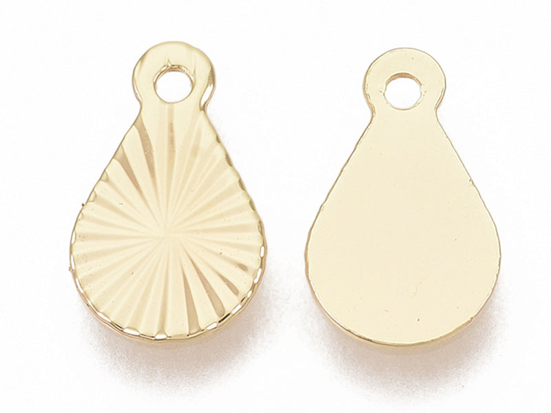 Achat Breloque larme 10 mm - doré à l'or fin 18k