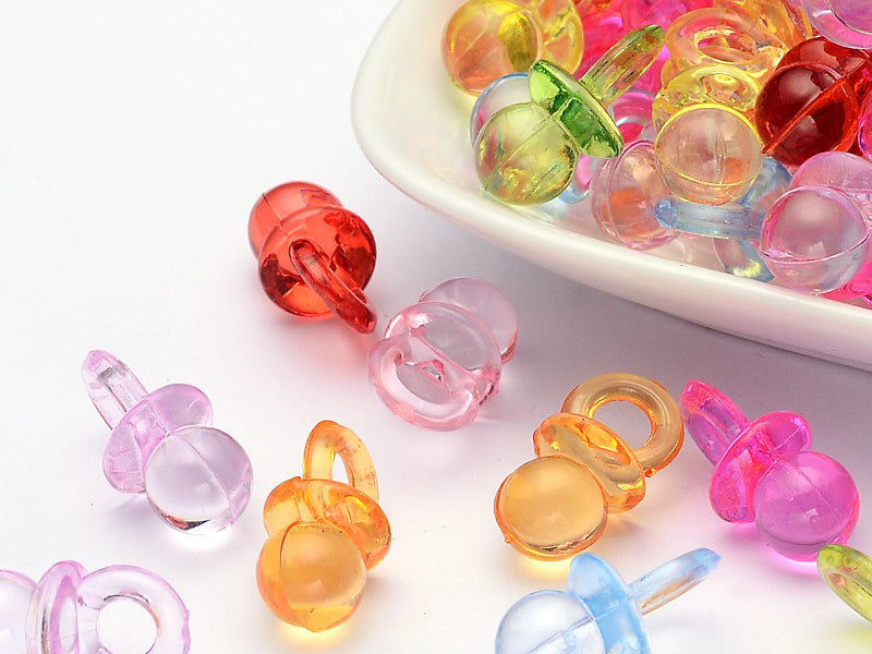 achat Lot de 10 petites tétines en plastique - mix couleurs aléatoires