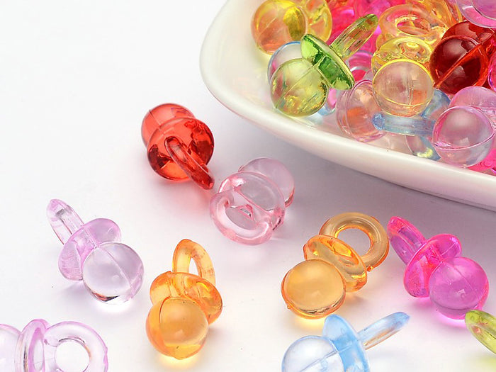 Achat Lot de 10 petites tétines en plastique - mix couleurs aléatoires