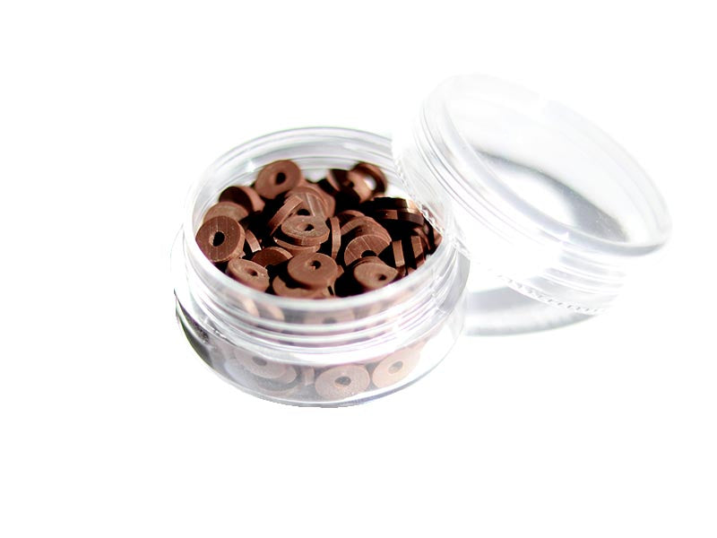 Achat Boite de perles rondelles heishi 6 mm - marron
