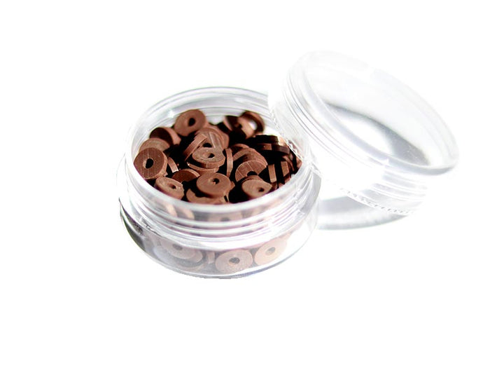 Achat Boite de perles rondelles heishi 6 mm - marron