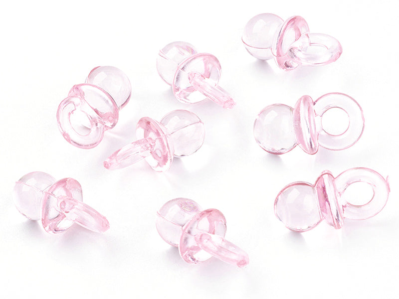 Achat Lot de 10 petites tétines en plastique - rose