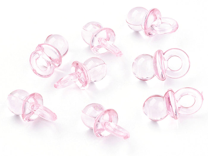 Achat Lot de 10 petites tétines en plastique - rose