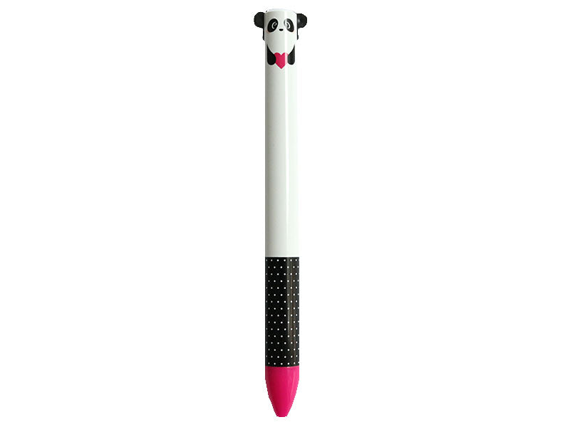 Achat Stylo bicolore noir et rose - Panda - Legami