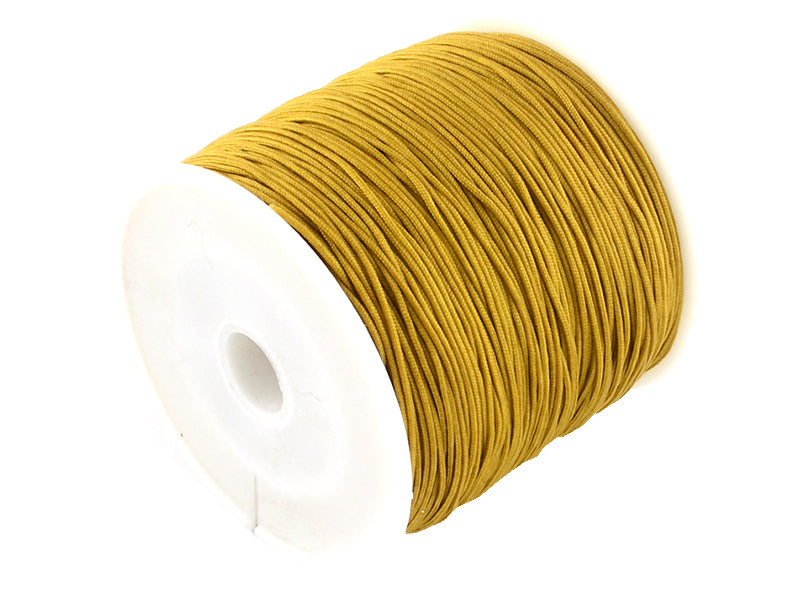 Achat 1 m de fil de jade / fil nylon tressé 0,5 mm - moutarde