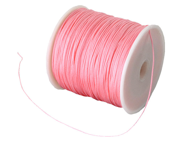 Achat 1 m de fil de jade / fil nylon tressé 0,5 mm - rose pâle