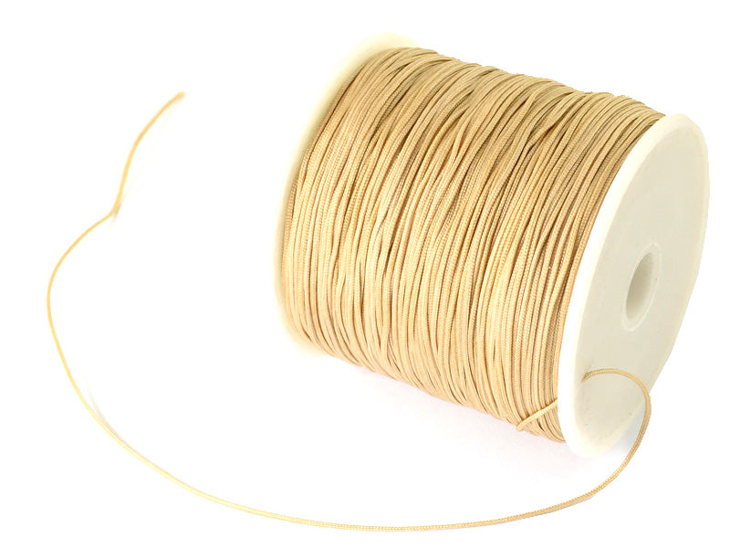 Achat 1 m de fil de jade / fil nylon tressé 0,5 mm - beige