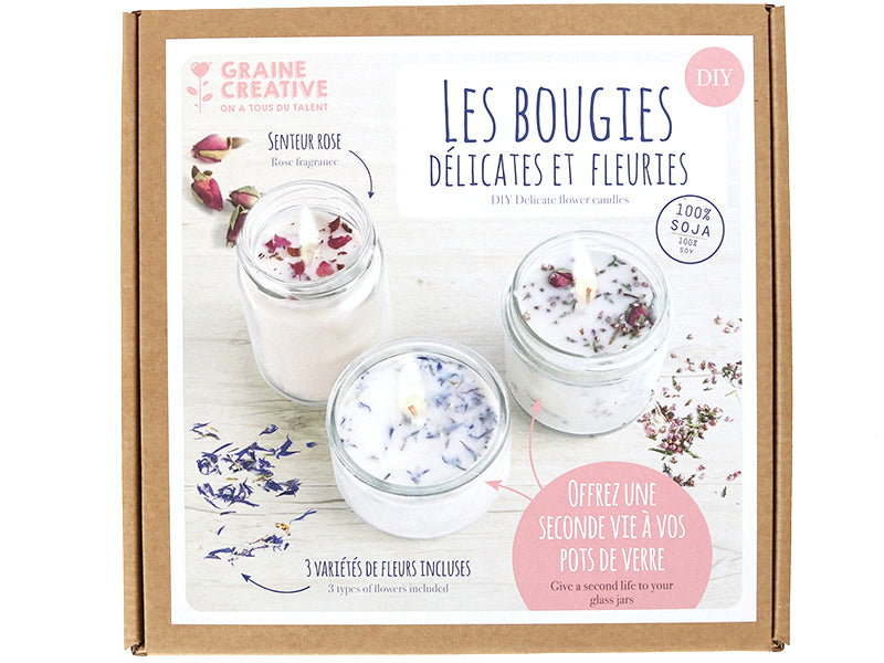 Achat Coffret Les bougies délicates et fleuries à faire soi-même
