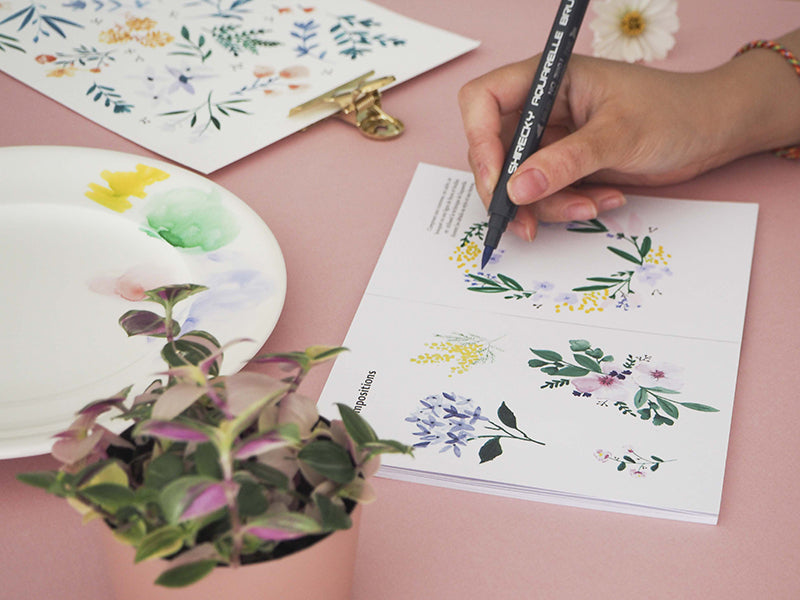 achat KIT MKMI - Apprendre à dessiner les fleurs