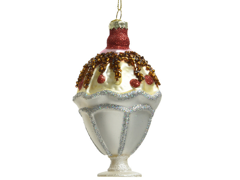 Achat Boule de Noël coupe glacée en verre